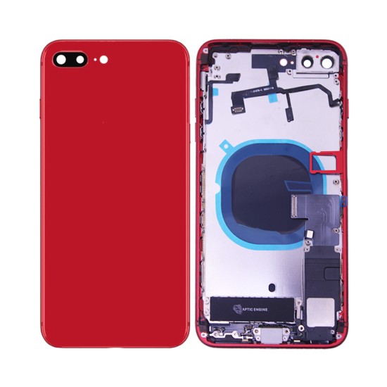 Back Cover with Frame+Flex+Vibrator Apple iPhone 8 Plus Red Back Cover with Frame+Flex+Vibrator Apple iPhone 8 Plus Red